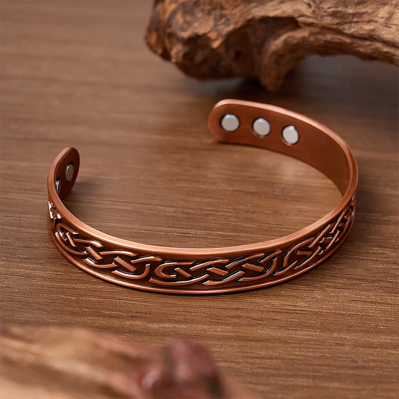 Magnetisches Heilarmband aus Kupfer mit Rosenblütenmotiv - image 2
