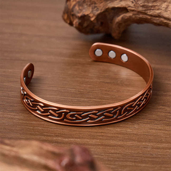 Magnetisches Heilarmband aus Kupfer mit Rosenblütenmotiv - image 2