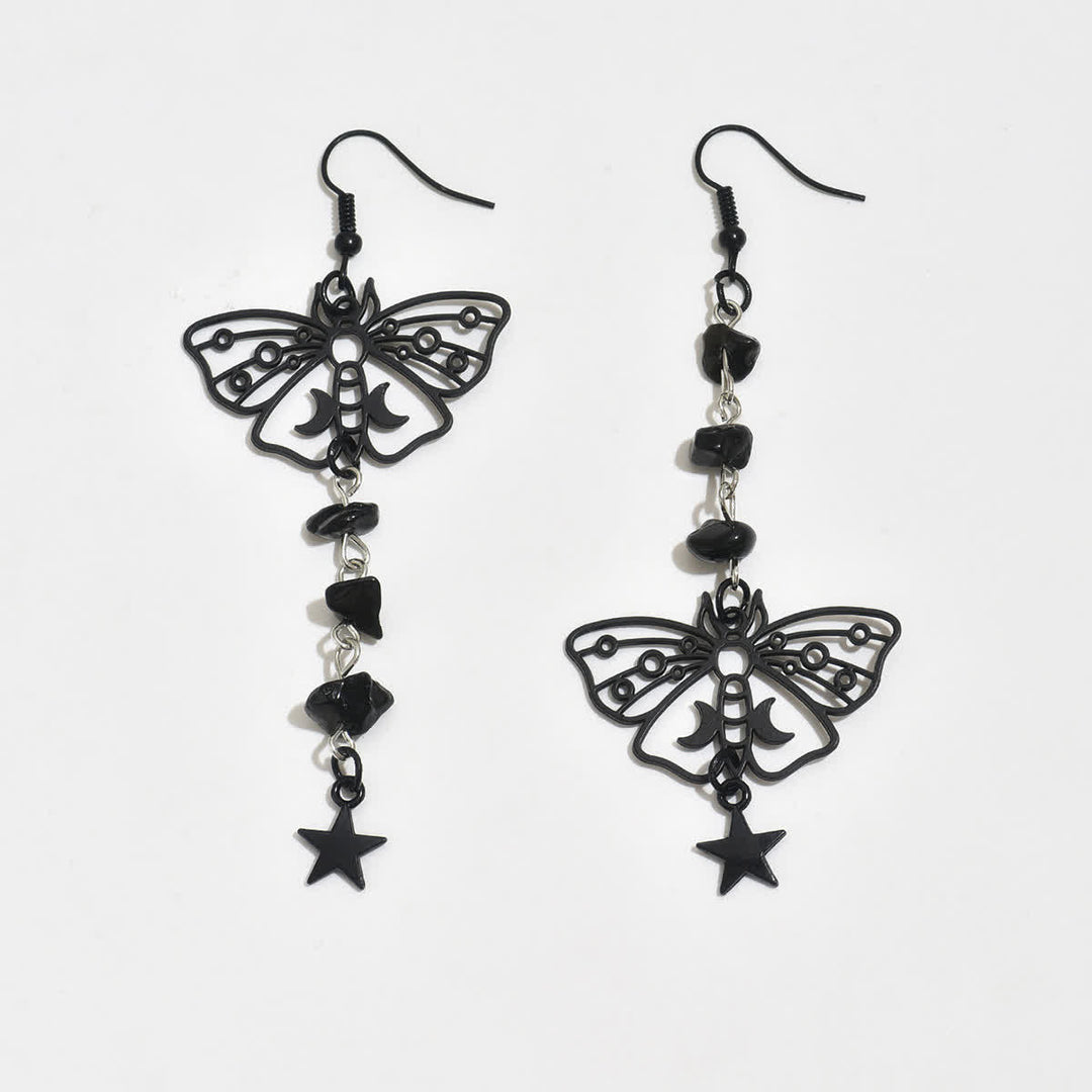 Luna Moth Himmelsmond & Stern Hängeohrringe aus Kristall - image 6