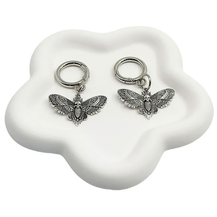 2-teiliges Set Taschen- und Stiefelaccessoires Totenmotte-Gothic-Stiefelanhänger - Silber - image 8