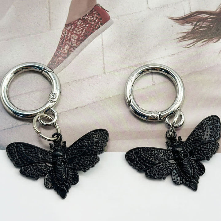 2-teiliges Set Taschen- und Stiefelaccessoires Totenmotte-Gothic-Stiefelanhänger - Schwarz - image 6