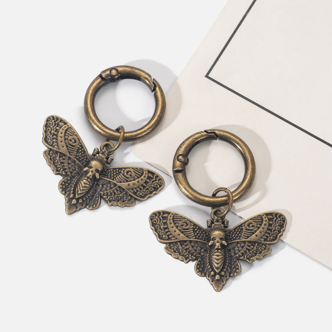 2-teiliges Set Taschen- und Stiefelaccessoires Totenmotte-Gothic-Stiefelanhänger - Bronze - image 1