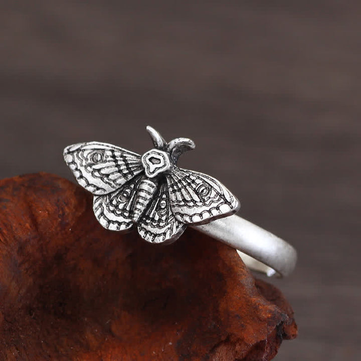 Totenkopfmotte Gothic Statement Opening Ring Kollektion - image 10