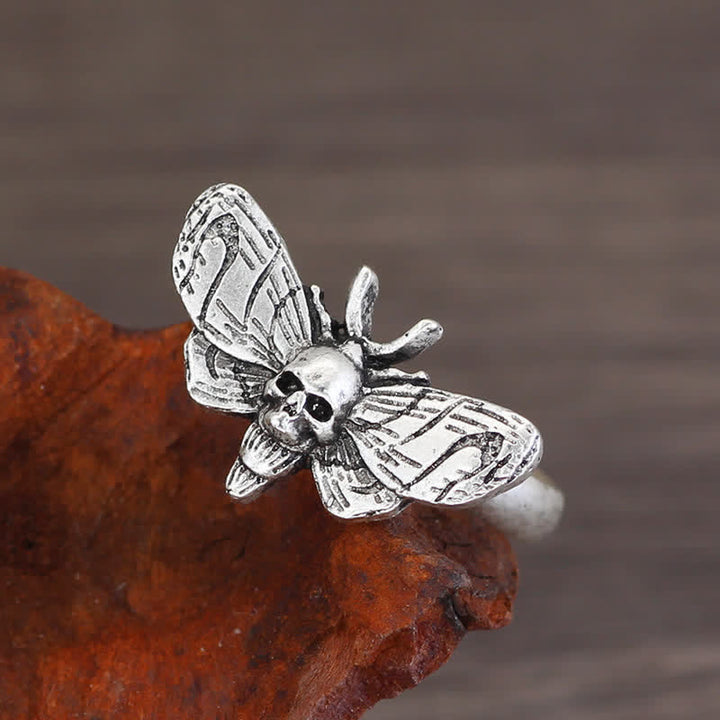 Totenkopfmotte Gothic Statement Opening Ring Kollektion - Stil Nr. 5 - image 11