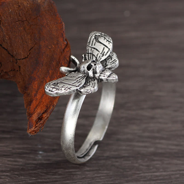 Totenkopfmotte Gothic Statement Opening Ring Kollektion - image 4