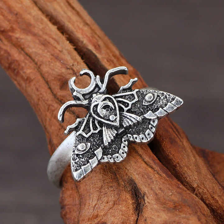 Totenkopfmotte Gothic Statement Opening Ring Kollektion - Stil Nr. 3 - image 7