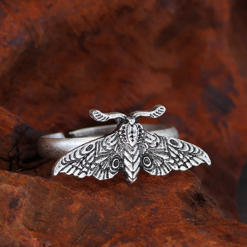 Totenkopfmotte Gothic Statement Opening Ring Kollektion - image 6
