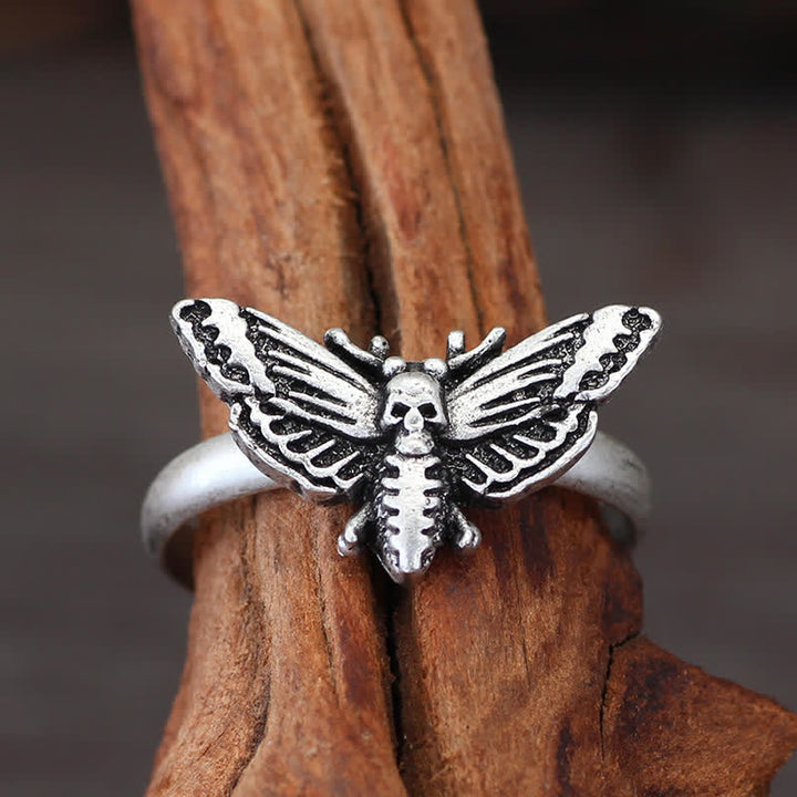 Totenkopfmotte Gothic Statement Opening Ring Kollektion - Stil Nr. 1 - image 1