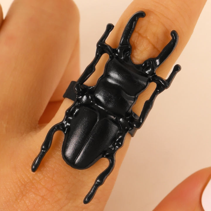 Scarabäus- und Zikaden-Insekten-Öffnungsring-Kollektion - Skarabäus - Schwarz - image 13