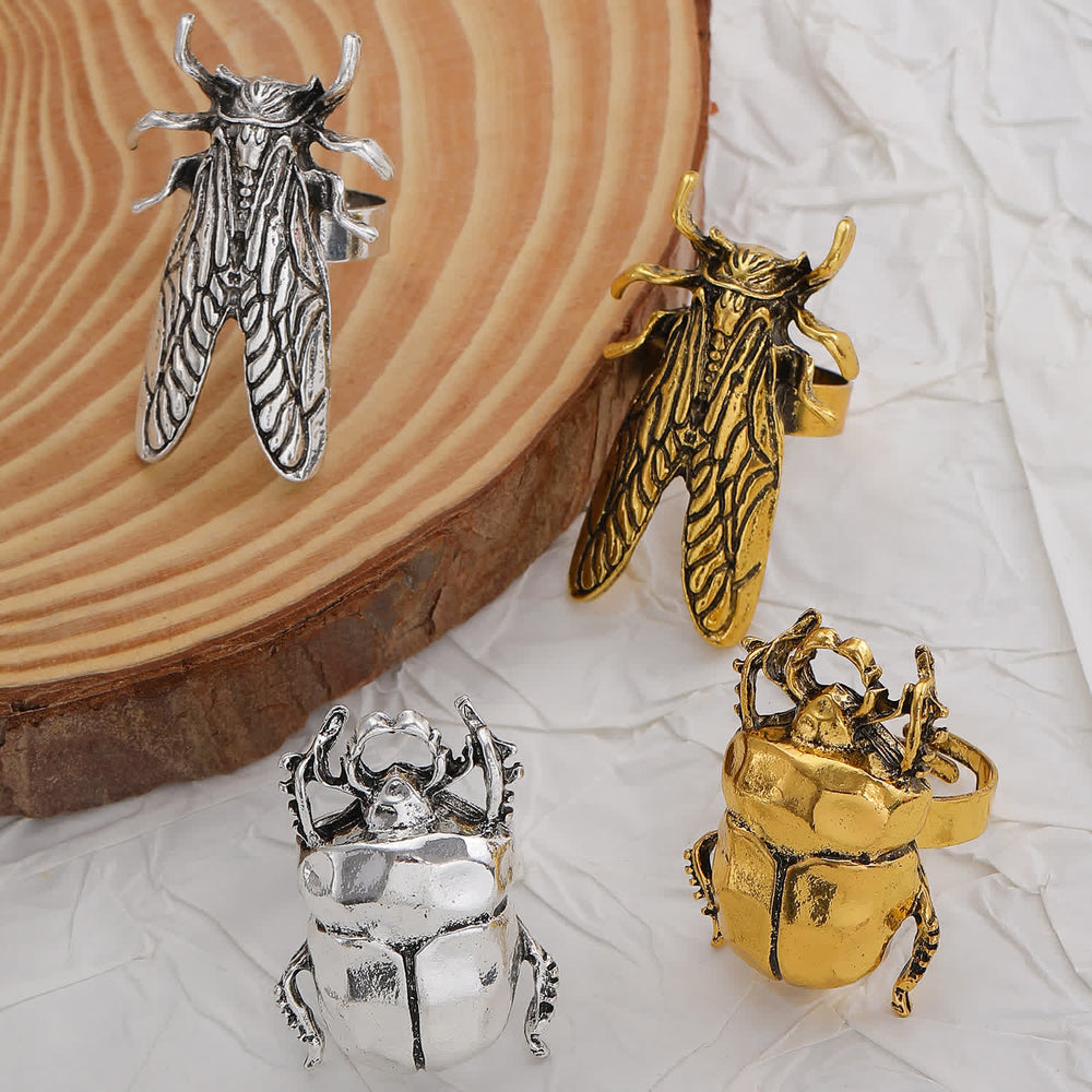 Scarabäus- und Zikaden-Insekten-Öffnungsring-Kollektion - image 1