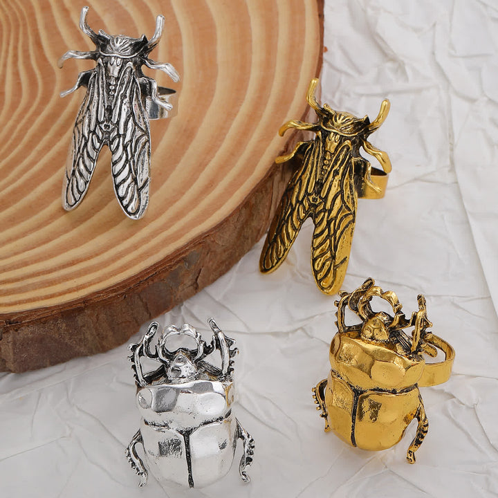 Scarabäus- und Zikaden-Insekten-Öffnungsring-Kollektion - image 1