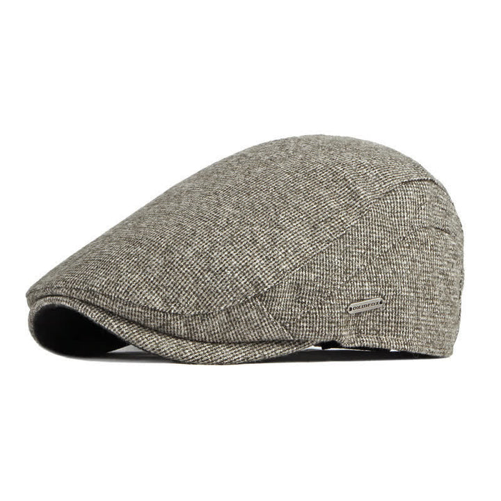 Baskenmütze im britischen Stil mit Tweed-Textur und flachem Oberteil - Kaffee - Verstellbar (21 5/8"-23 1/4") - image 11