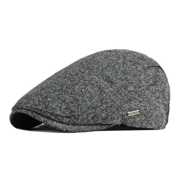Baskenmütze im britischen Stil mit Tweed-Textur und flachem Oberteil - Dunkelgrau - Verstellbar (21 5/8"-23 1/4") - image 2
