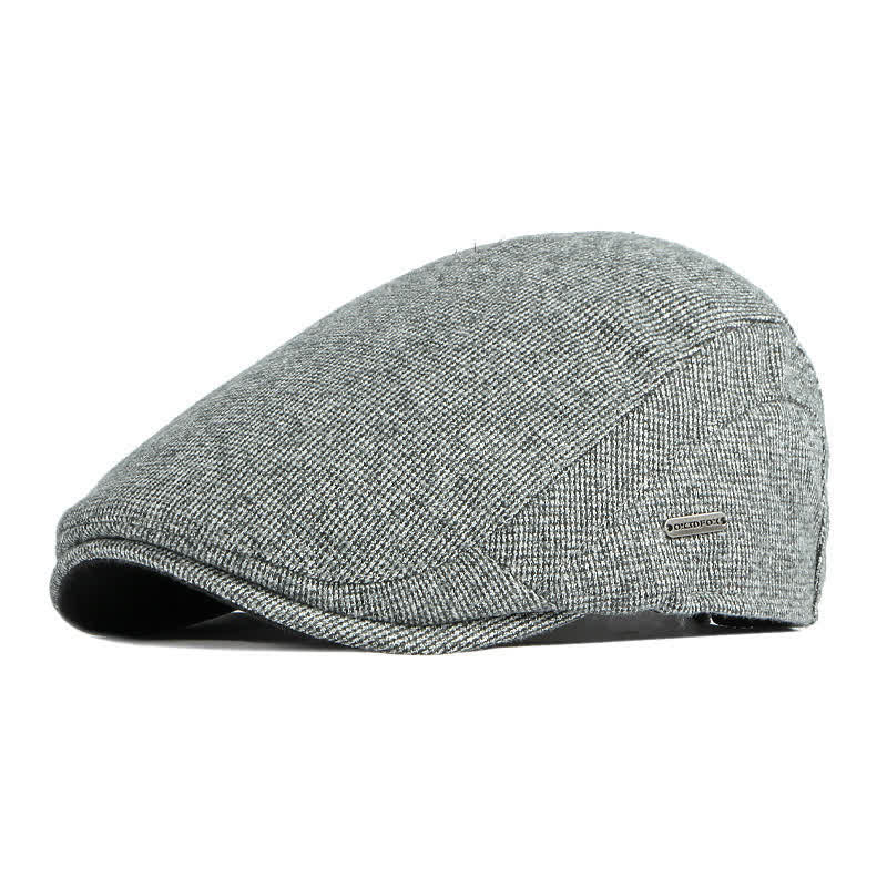 Baskenmütze im britischen Stil mit Tweed-Textur und flachem Oberteil - Hellgrau - Verstellbar (21 5/8"-23 1/4") - image 12