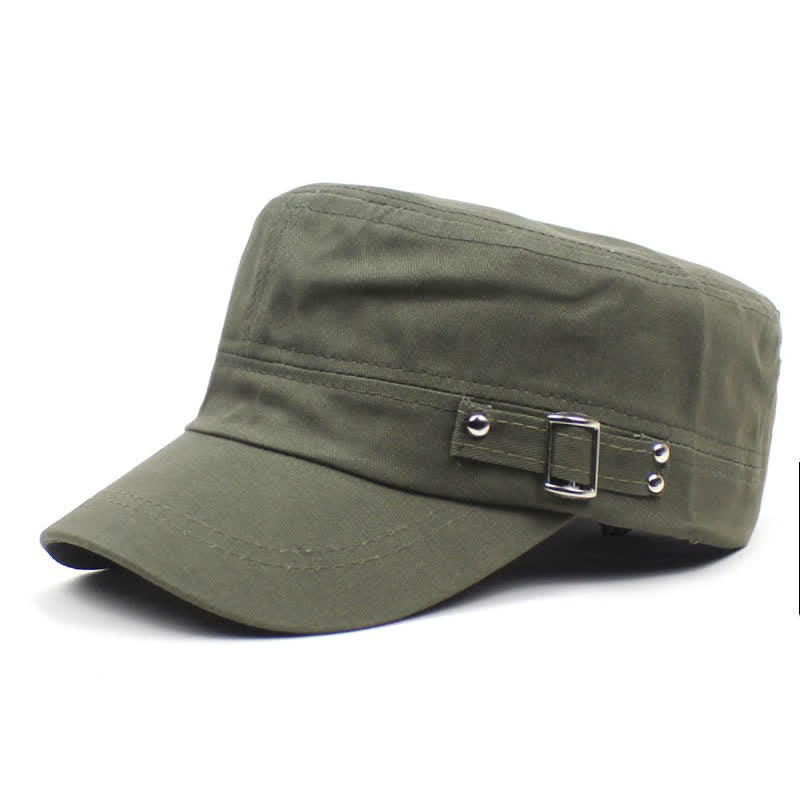 Kultige Kadettenmütze aus Baumwolle mit seitlichem Schnallenverschluss - Armeegrün - M (22"-22 7/8") - image 0