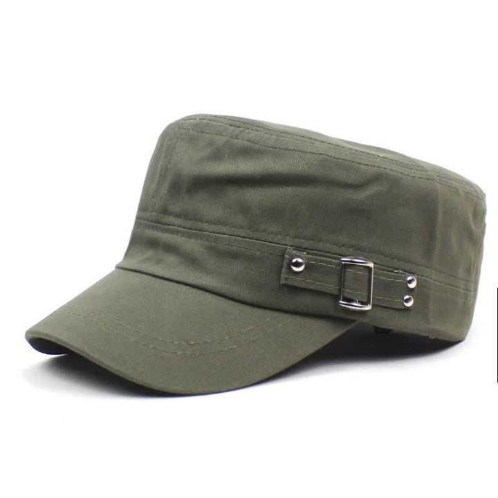 Kultige Kadettenmütze aus Baumwolle mit seitlichem Schnallenverschluss - Armeegrün - M (22"-22 7/8") - image 0