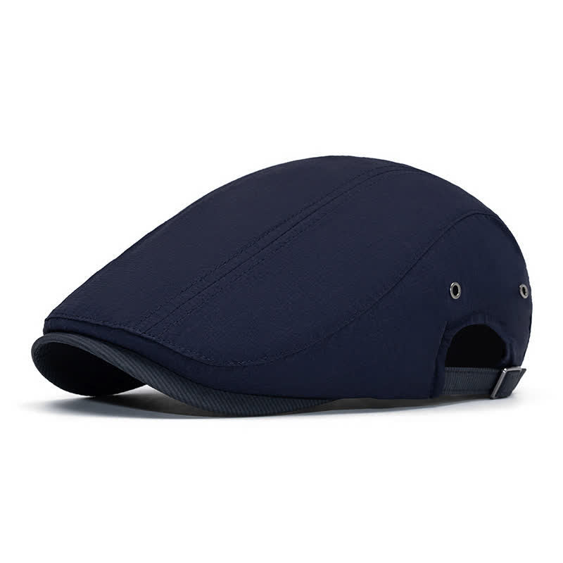 Urban Driving Cap Pinstripe Flat Beret mit verstellbarem Riemen - Marine - Verstellbar (22"-24") - image 9