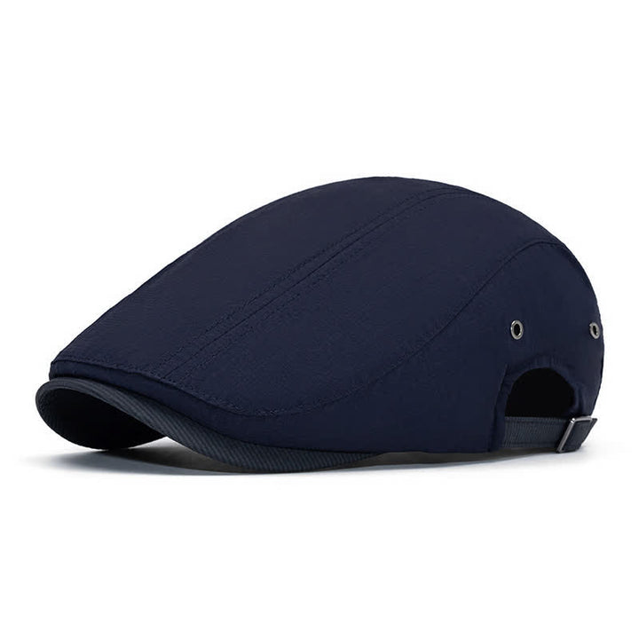 Urban Driving Cap Pinstripe Flat Beret mit verstellbarem Riemen - Marine - Verstellbar (22"-24") - image 9