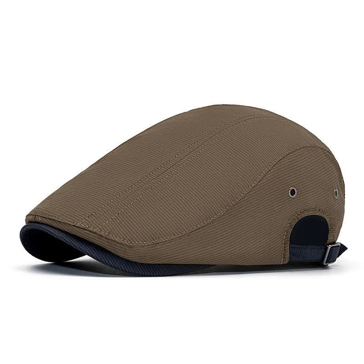 Urban Driving Cap Pinstripe Flat Beret mit verstellbarem Riemen - Kaffee - Verstellbar (22"-24") - image 10