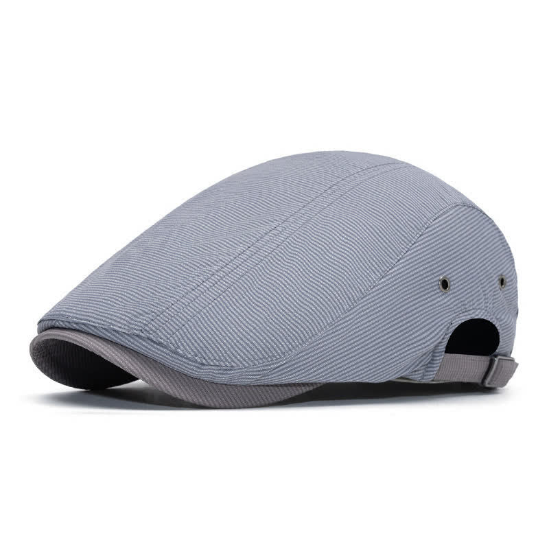 Urban Driving Cap Pinstripe Flat Beret mit verstellbarem Riemen - Hellgrau - Verstellbar (22"-24") - image 12
