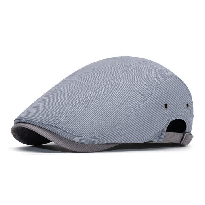 Urban Driving Cap Pinstripe Flat Beret mit verstellbarem Riemen - Hellgrau - Verstellbar (22"-24") - image 12