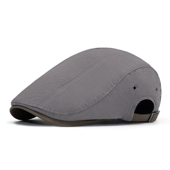 Urban Driving Cap Pinstripe Flat Beret mit verstellbarem Riemen - Mittelgrau - Verstellbar (22"-24") - image 1