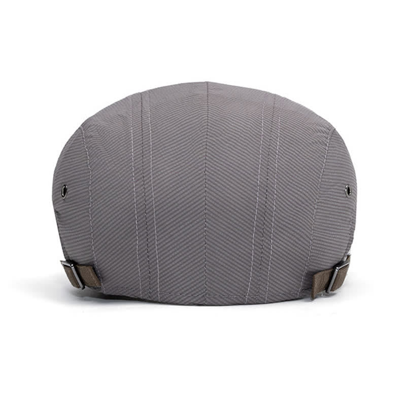 Urban Driving Cap Pinstripe Flat Beret mit verstellbarem Riemen - image 5