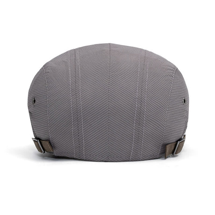 Urban Driving Cap Pinstripe Flat Beret mit verstellbarem Riemen - image 5