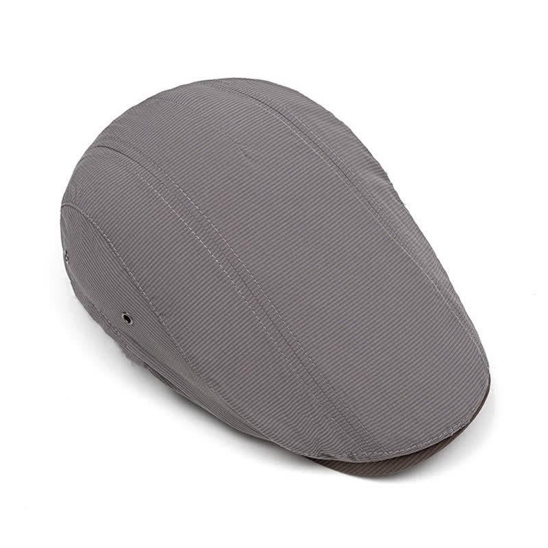 Urban Driving Cap Pinstripe Flat Beret mit verstellbarem Riemen - image 3