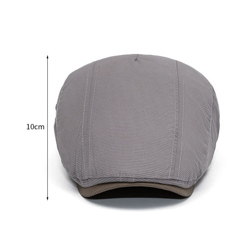 Urban Driving Cap Pinstripe Flat Beret mit verstellbarem Riemen - image 2