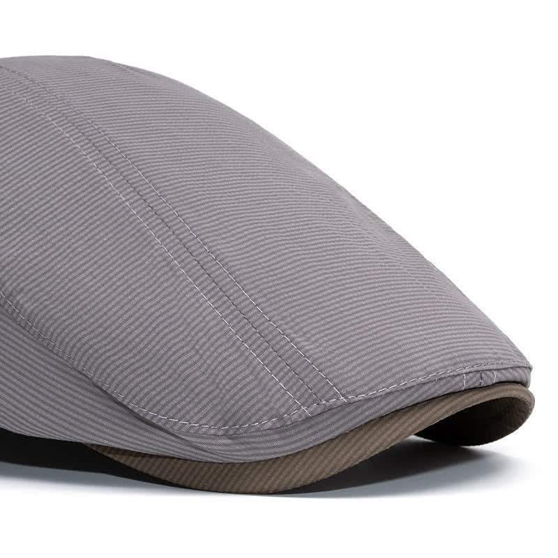 Urban Driving Cap Pinstripe Flat Beret mit verstellbarem Riemen - image 6
