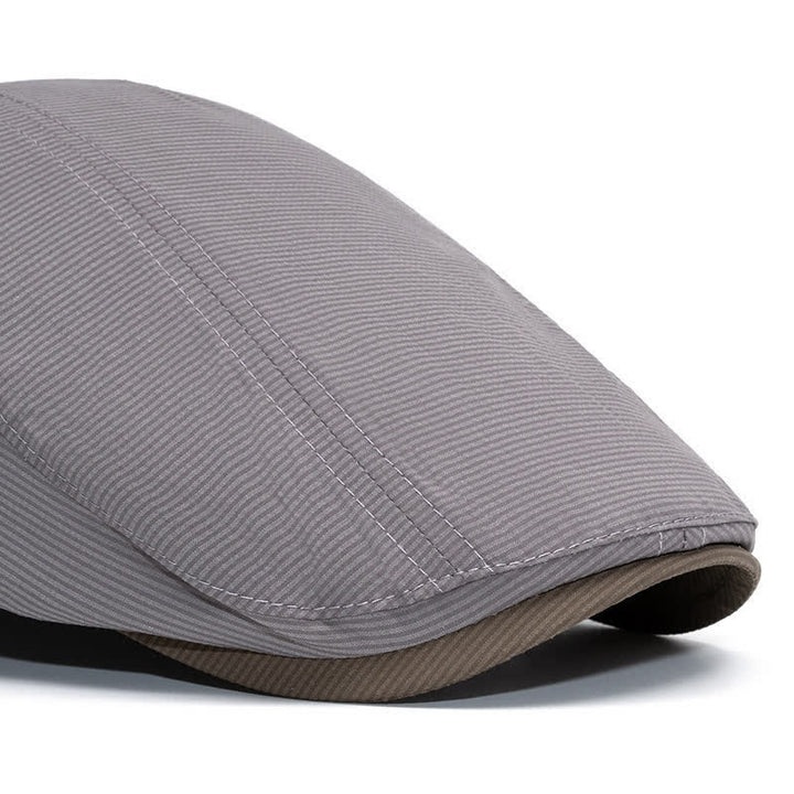 Urban Driving Cap Pinstripe Flat Beret mit verstellbarem Riemen - image 6