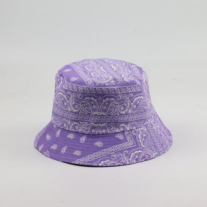 Unisex-Wende-Fischerhut mit Paisley-Muster - Violett - M (22"-22 7/8") - image 8