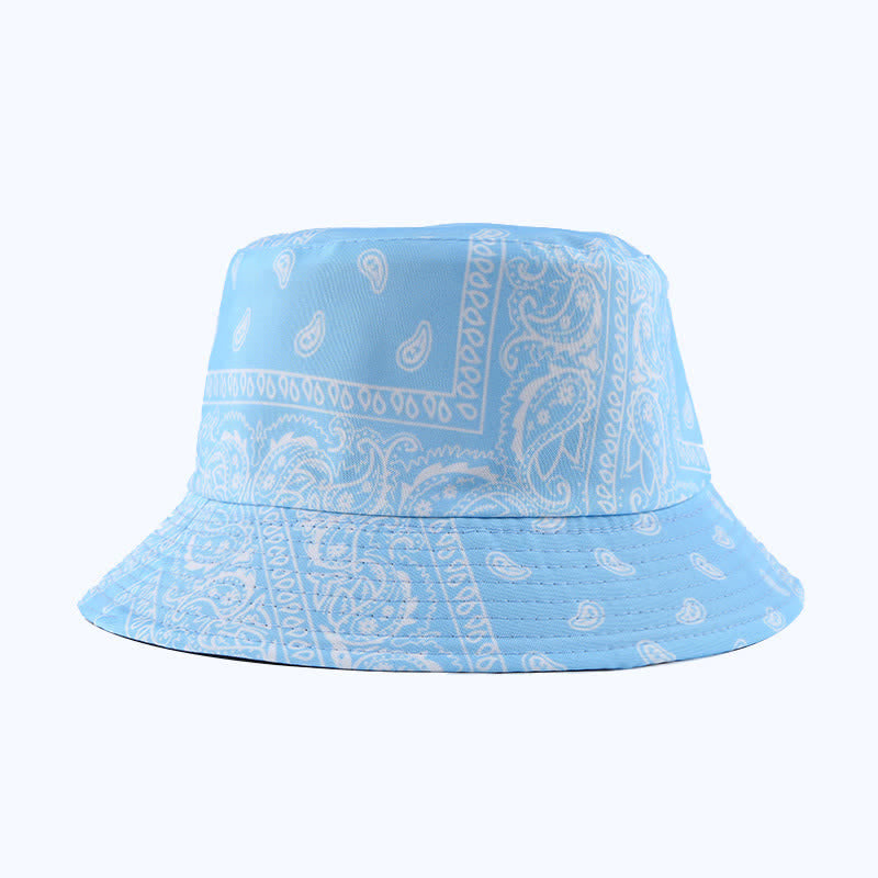 Unisex-Wende-Fischerhut mit Paisley-Muster - Hellblau - M (22"-22 7/8") - image 13