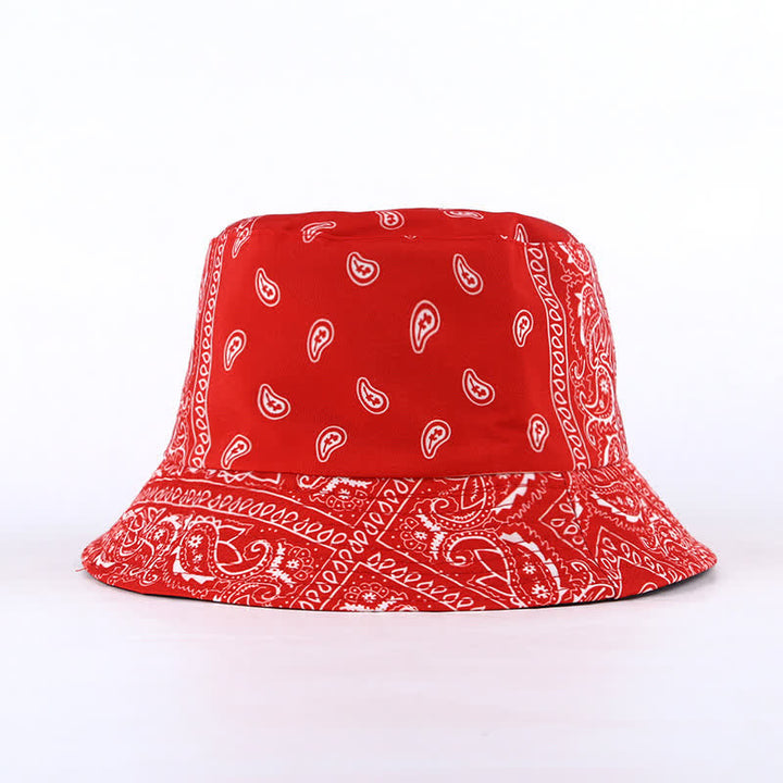 Unisex-Wende-Fischerhut mit Paisley-Muster - Rot - M (22"-22 7/8") - image 6