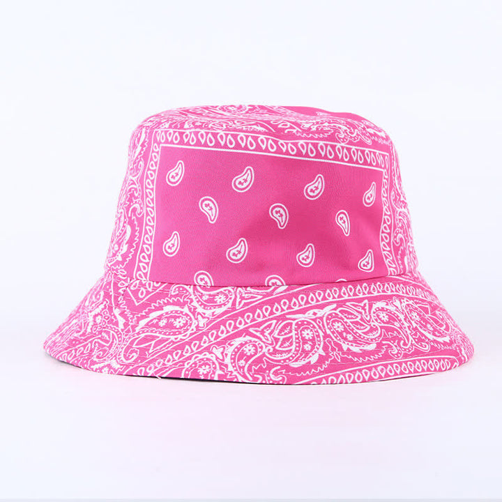 Unisex-Wende-Fischerhut mit Paisley-Muster - Rosa - M (22"-22 7/8") - image 12
