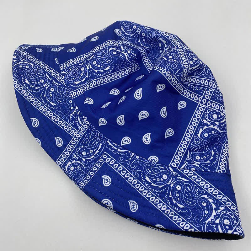 Unisex-Wende-Fischerhut mit Paisley-Muster - image 3