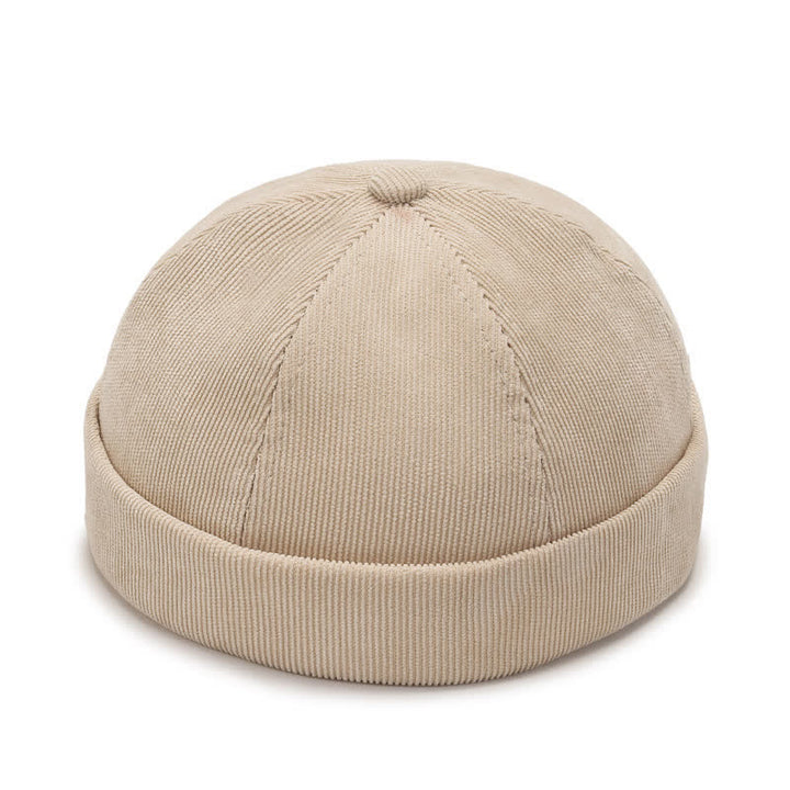 Einfarbige Cordmütze ohne Krempe - Khaki - Verstellbar (22"-23 5/8") - image 11