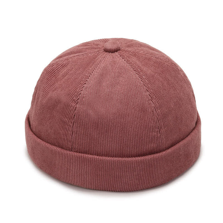 Einfarbige Cordmütze ohne Krempe - Rosa - Verstellbar (22"-23 5/8") - image 1