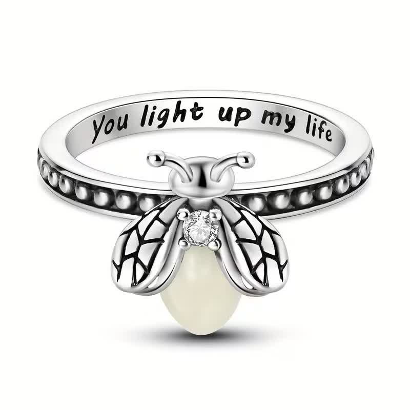 Du erhellst mein Leben – 925 Sterling Silber Leuchtring mit Glühwürmchen - image 7