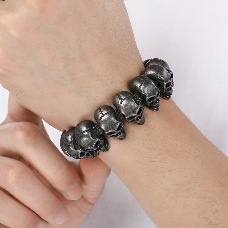 Hip-Hop-Armband mit Totenkopf-Motiv, Punk-Biker-Stil - image 12