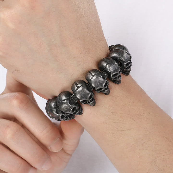 Hip-Hop-Armband mit Totenkopf-Motiv, Punk-Biker-Stil - image 12