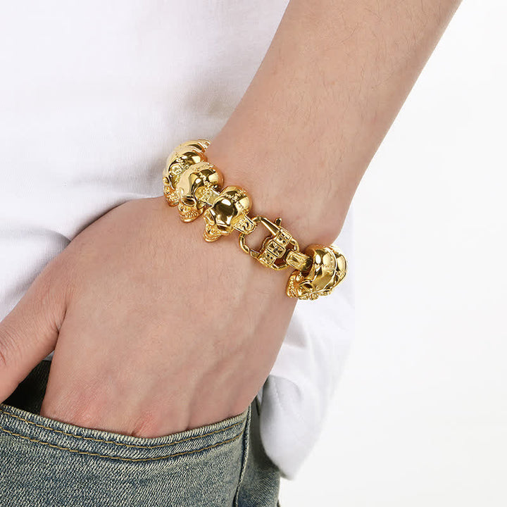 Hip-Hop-Armband mit Totenkopf-Motiv, Punk-Biker-Stil - image 10