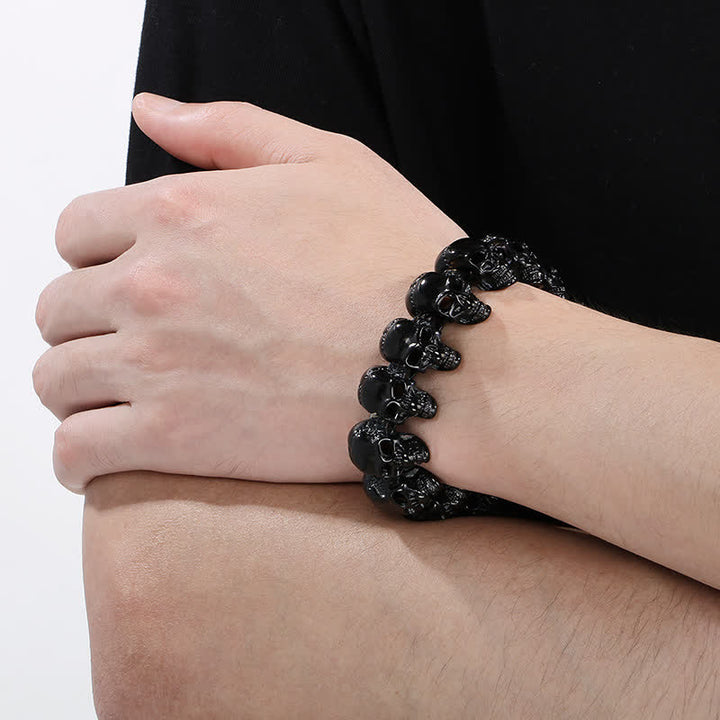 Hip-Hop-Armband mit Totenkopf-Motiv, Punk-Biker-Stil - image 14
