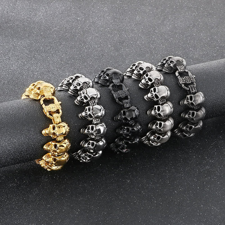 Hip-Hop-Armband mit Totenkopf-Motiv, Punk-Biker-Stil - image 1