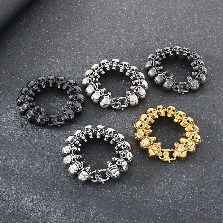 Hip-Hop-Armband mit Totenkopf-Motiv, Punk-Biker-Stil - image 3