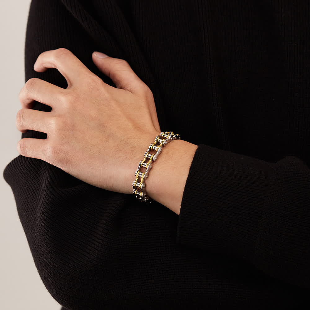 Stilvoll unterwegs: Furchtloses Motorrad-Fahrradkettenarmband - image 3