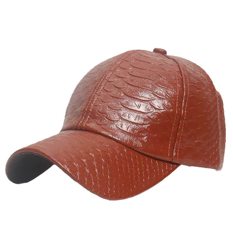 Baseballkappe aus Kunstleder mit Krokodilprägung - Braun - M (22"-22 7/8") - image 4