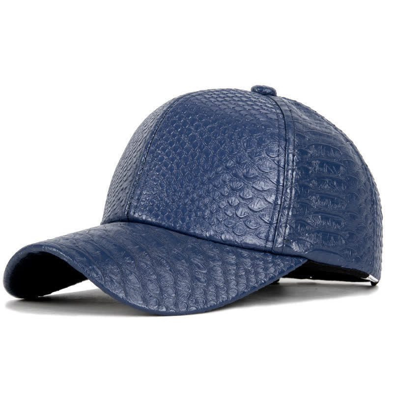 Baseballkappe aus Kunstleder mit Krokodilprägung - Marine - M (22"-22 7/8") - image 3