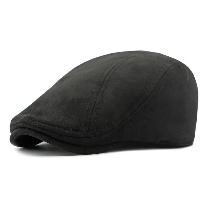 Unisex-Baskenmütze aus zeitlosem Wildleder im Vintage-Stil mit Ivy-Muster - Schwarz - Verstellbar (21 5/8"-23 1/4") - image 9